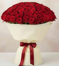 Букет 101 Красная роза Милано в Горном Забайкальского края