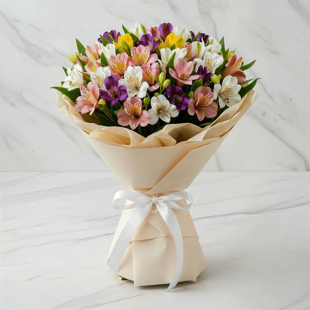 Букет цветов из: Альстромерии в Горном Забайкальского края