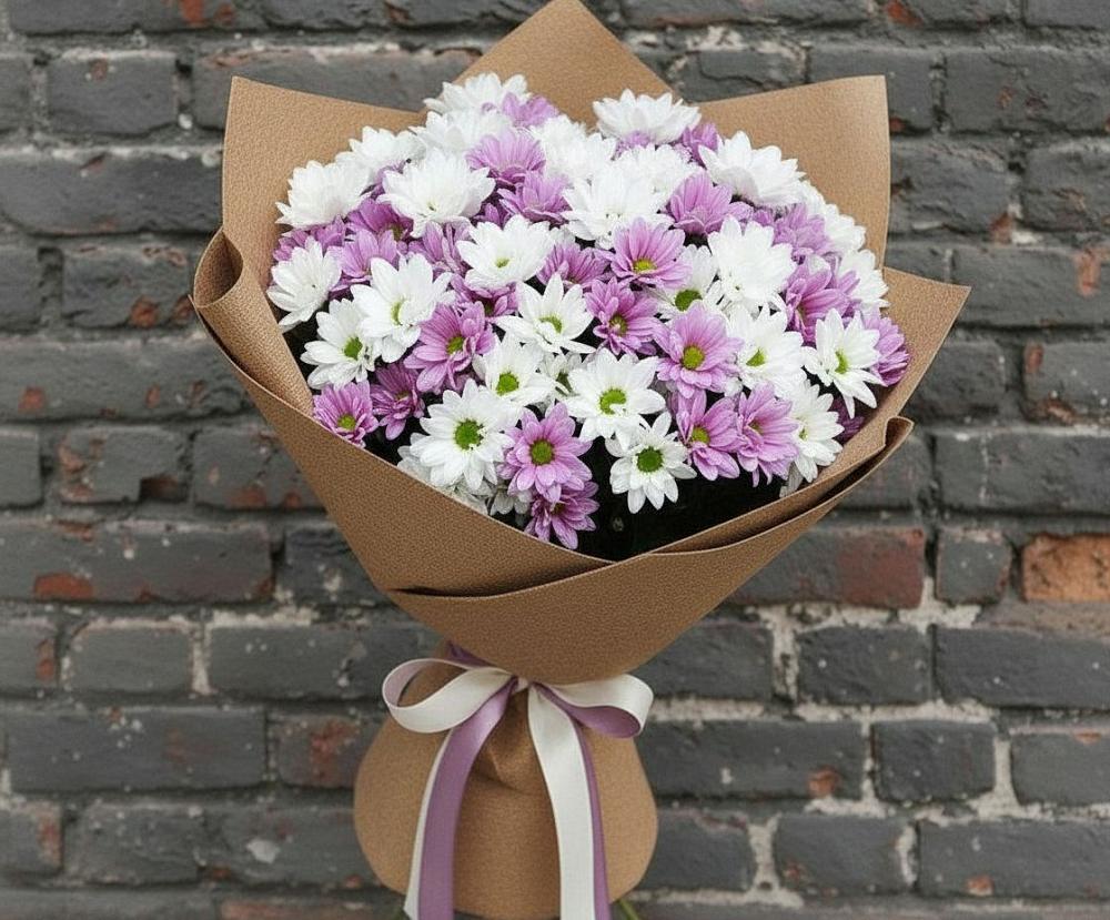 Букет цветов из: Хризантемы в Горном Забайкальского края