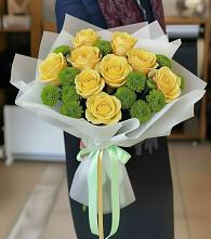 Букет цветов из:  Хризантемы и Розы в Горном Забайкальского края