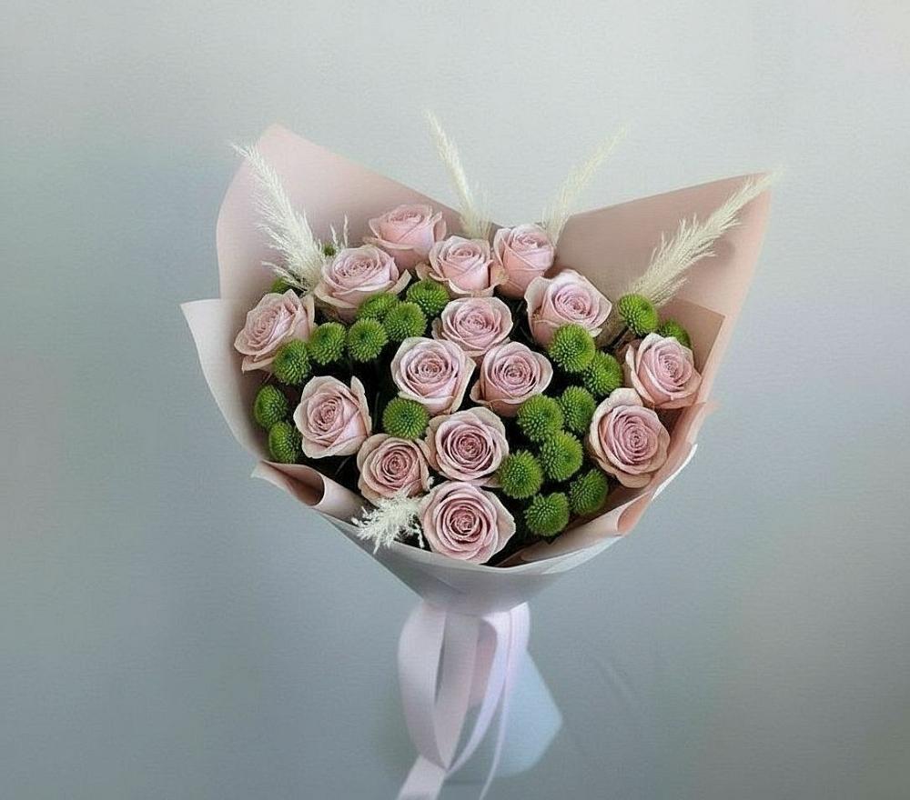 Букет цветов из: Розы и Хризантемы в Горном Забайкальского края