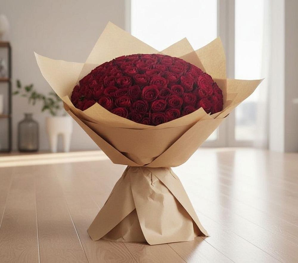 Букет 101 Красная роза в Горном Забайкальского края