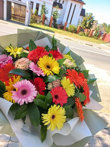 Букет цветов из: Герберы в Горном Забайкальского края