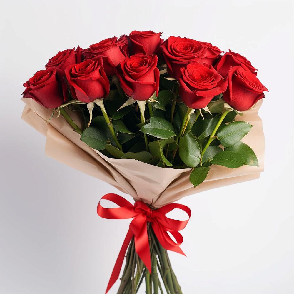 Букет 11 Красных роз Эдлесс Лав в Горном Забайкальского края
