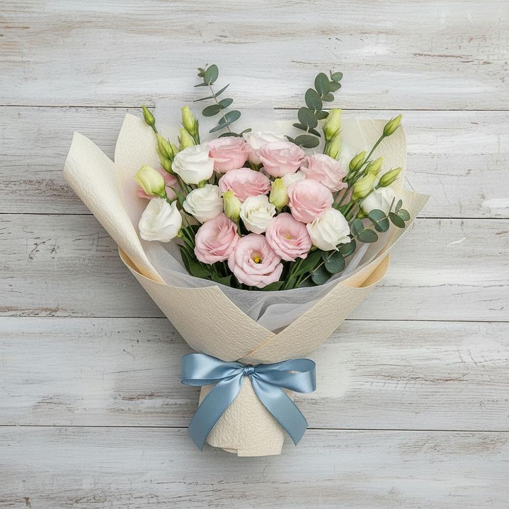 Букет цветов из: Лизиантусы в Горном Забайкальского края